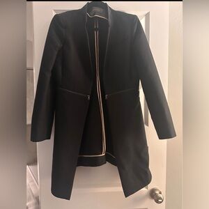 BCBGMaxAzria Black Blazer with Cream Trim